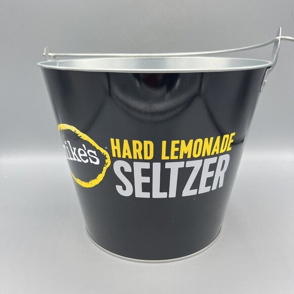 Mike's Other - Mike's Hard Lemonade Seltzer Metal Ice Beer Bucket & Handle Ice Pail Drink Party